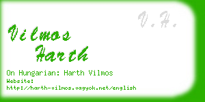 vilmos harth business card